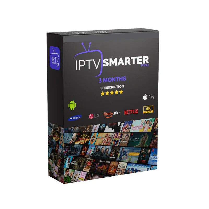 IPTV Smarters Pro Subscription 3 Months - Best IPTV Service for Live TV & Movies - 3 Months IPTV subscription for smarters player - BASIC PLAN