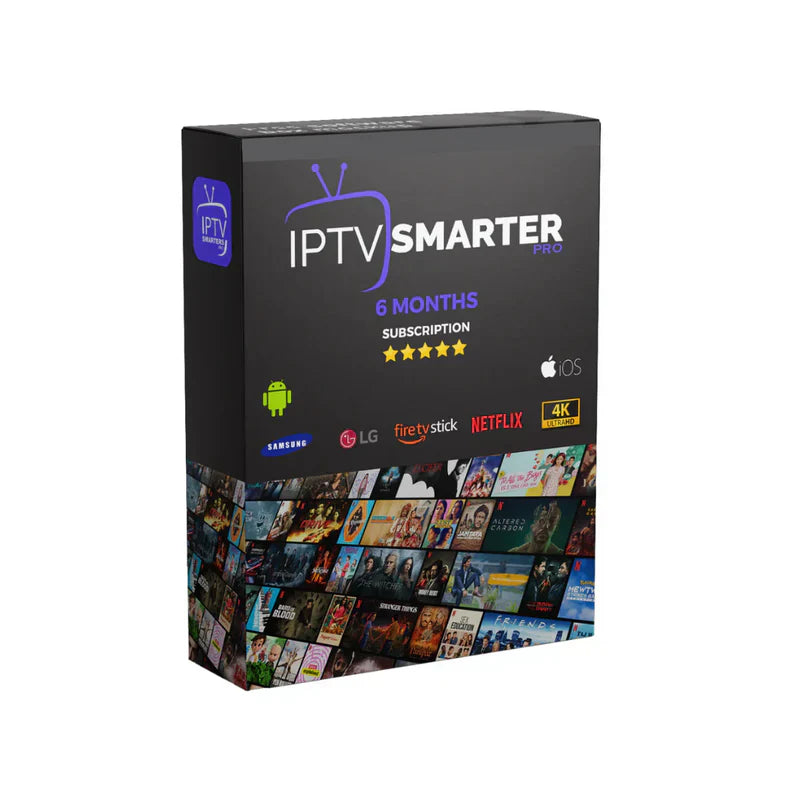 IPTV Smarters Pro Subscription 6 Months - Best IPTV Service for Live TV & Movies - 6 Months IPTV subscription for smarters player -PREMIUM PLAN